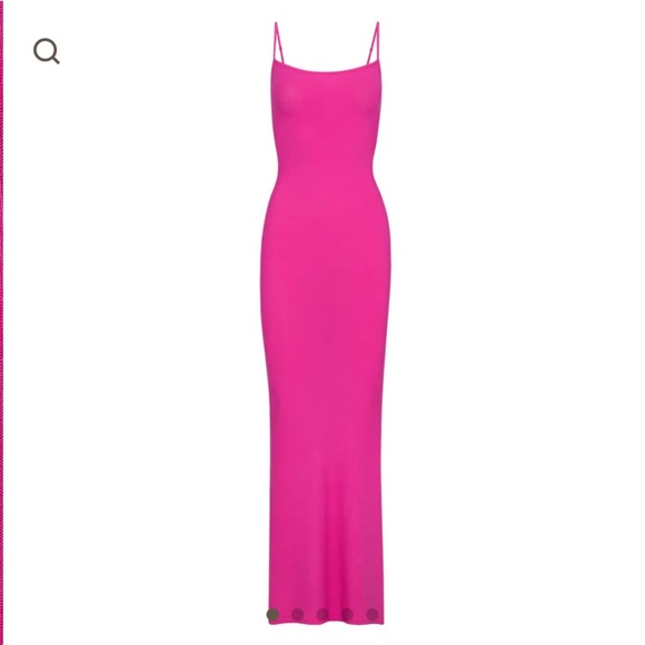 Skims Hot Pink Lounge Dress - Picture 1 of 4